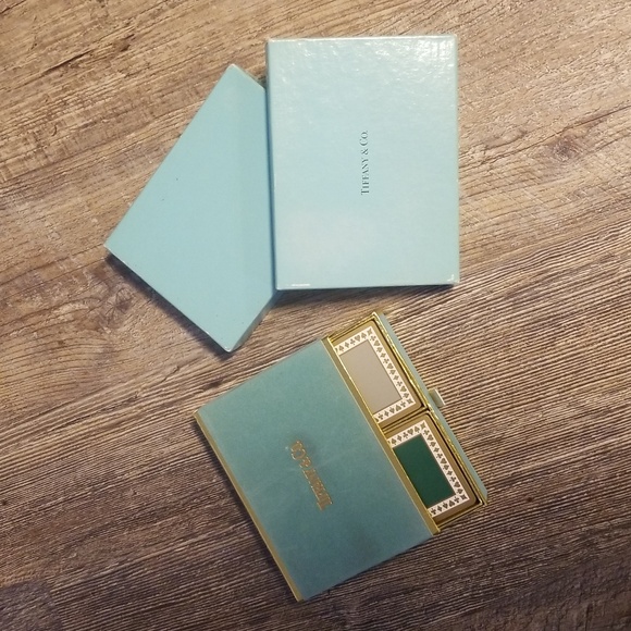 Tiffany & Co. Double Deck of Playing Cards Tiffany Blue Green Grey Velvet Box - Picture 14 of 16